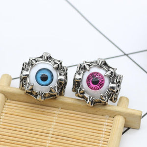 The KedStore Gothic Punk Stainless Steel Ring Retro Rabbit Snake Tiger Wolf Rings Skeleton Devil Evil Eye Ring