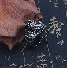 Load image into Gallery viewer, The KedStore Gothic Punk Stainless Steel Ring Retro Rabbit Snake Tiger Wolf Rings Skeleton Devil Evil Eye Ring