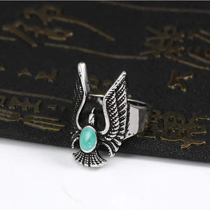 The KedStore Gothic Punk Stainless Steel Ring Retro Rabbit Snake Tiger Wolf Rings Skeleton Devil Evil Eye Ring