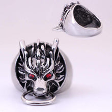 Load image into Gallery viewer, The KedStore Gothic Punk Stainless Steel Ring Retro Rabbit Snake Tiger Wolf Rings Skeleton Devil Evil Eye Ring