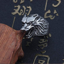 Load image into Gallery viewer, The KedStore Gothic Punk Stainless Steel Ring Retro Rabbit Snake Tiger Wolf Rings Skeleton Devil Evil Eye Ring