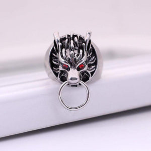 The KedStore Gothic Punk Stainless Steel Ring Retro Rabbit Snake Tiger Wolf Rings Skeleton Devil Evil Eye Ring