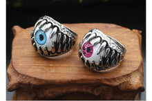 Load image into Gallery viewer, The KedStore Gothic Punk Stainless Steel Ring Retro Rabbit Snake Tiger Wolf Rings Skeleton Devil Evil Eye Ring