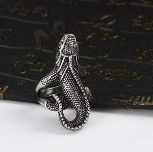 The KedStore Gothic Punk Stainless Steel Ring Retro Rabbit Snake Tiger Wolf Rings Skeleton Devil Evil Eye Ring