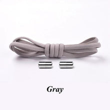 Load image into Gallery viewer, The KedStore Gray No tie Shoelaces Round Elastic Shoe Laces For Sneakers Shoelace Quick Lazy Laces Shoestrings