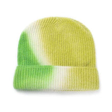 Load image into Gallery viewer, The KedStore green and yellow Xthree New  Women&#39;s Winter Hat Beanie tie-dyed Colorful Knitted Hat Skullies Warm Bonnet Cap