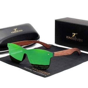The KedStore green bubinga wood KINGSEVEN Natural Wooden Sunglasses Men Polarized Sun Glasses Original Wood Oculos de sol masculino | TheKedStore
