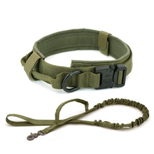 Load image into Gallery viewer, The KedStore Green Set / M (34-42cm) / China Military Tactical Adjustable Dog Collar with Leash-Control Handle | TheKedStore
