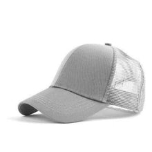Load image into Gallery viewer, The KedStore grey mesh Glitter Ponytail Baseball Caps Sequins Shining Adjustable Snapback