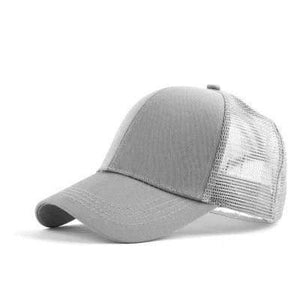 The KedStore grey mesh Glitter Ponytail Baseball Caps Sequins Shining Adjustable Snapback