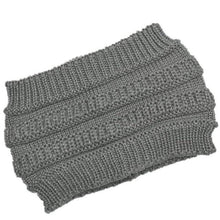 Load image into Gallery viewer, The KedStore Grey Ponytail beanie stretch cotton knit hat | TheKedStore
