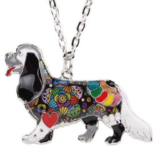 Load image into Gallery viewer, The KedStore Grey Spaniel Choker Necklace Chain Enamel Jewelry