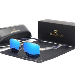 The KedStore Gun Blue KINGSEVEN Men's Sunglasse Polarized Lens Red Design Sun glasses Mirror Glasses Oculos de sol | TheKedStore