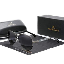 Load image into Gallery viewer, The KedStore Gun Gradient Gray KINGSEVEN 2021 Quality Titanium Alloy Sunglasses Polarized Pilot Mirror Eyewear Oculos de sol | TheKedStore