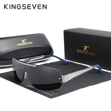 Load image into Gallery viewer, The KedStore GUN GRAY KINGSEVEN Design Aluminum Polarized Sunglasses Goggle Integrated Lens