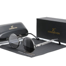 Load image into Gallery viewer, KINGSEVEN High Quality Gothic Steampunk Retro Polarized Sunglasses Vintage Round Metal Frame | TheKedStore