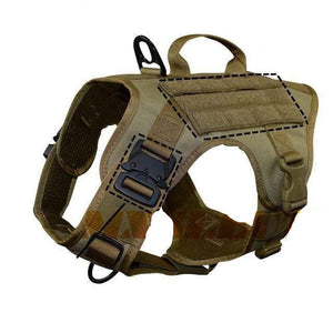 The KedStore Handle in Mid Tan / XL MXSLEUT Tactical Dog Vest Breathable military dog clothes K9 harness adjustable size | TheKedStore