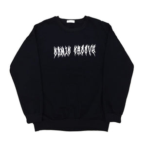 Harajuku Oversized Hoodie Retro Gothic Punk Anime Print