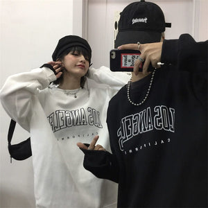 Harajuku Oversized Hoodie Retro Gothic Punk Anime Print