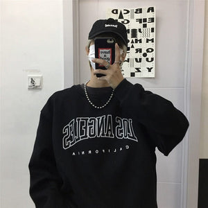 Harajuku Oversized Hoodie Retro Gothic Punk Anime Print