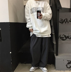 Harajuku Oversized Hoodie Retro Gothic Punk Anime Print
