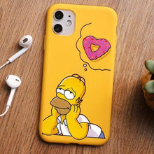 Load image into Gallery viewer, Homer J Simpson funny Bart Simpson Coque Cartoon Phone Case For iPhone 11 PRO MAX 6s 8 7 Plus | TheKedStore