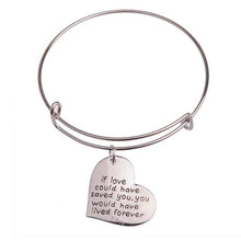 Load image into Gallery viewer, The KedStore If Love Bracelet Bangle - Dog Tag Paw Footprint Love Heart. Huella de pata de etiqueta de perro. Pulsera