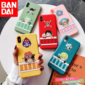 The KedStore Japan Anime Luffy Tony Chopper ACE Candy tpu Case For Apple iPhone Soft Phone Cover