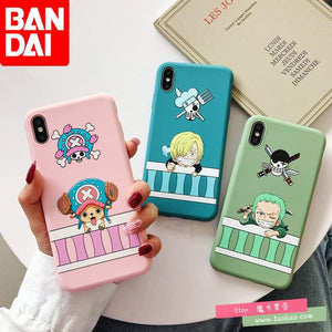 The KedStore Japan Anime Luffy Tony Chopper ACE Candy tpu Case For Apple iPhone Soft Phone Cover