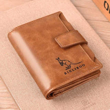 Load image into Gallery viewer, The KedStore Khaki Men&#39;s RFID Blocking Anti Theft Wallets - Leather Wallet