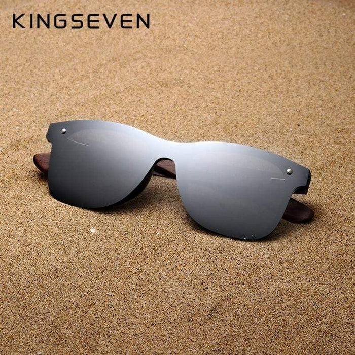 KINGSEVEN Handmade Sunglasses Polarized Walnut Wooden Eyewear Mirror Vintage Oculos de sol | TheKedStore