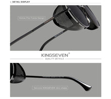 Load image into Gallery viewer, The KedStore KINGSEVEN Retro Round Steampunk Sunglasses For Men Women Gafas De Sol | TheKedStore