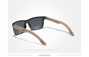 The KedStore KINGSEVEN TR90+Walnut Wood Handmade Sunglasses Polarized Eyewear Reinforced Hinge | TheKedStore