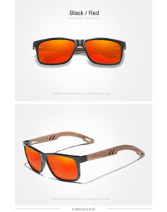 The KedStore KINGSEVEN TR90+Walnut Wood Handmade Sunglasses Polarized Eyewear Reinforced Hinge | TheKedStore