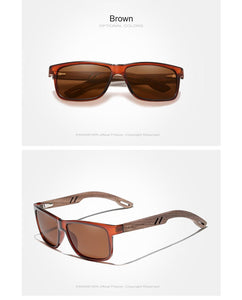The KedStore KINGSEVEN TR90+Walnut Wood Handmade Sunglasses Polarized Eyewear Reinforced Hinge | TheKedStore