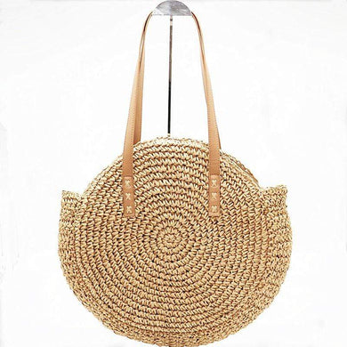 The KedStore Ladies Large handbag - hand-woven big straw bag - beach holiday bag