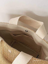 Load image into Gallery viewer, The KedStore large capacity rattan beach straw wicker bag fabric handle tote