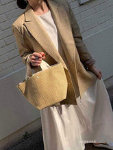 Load image into Gallery viewer, The KedStore large capacity rattan beach straw wicker bag fabric handle tote