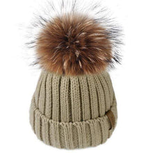 Load image into Gallery viewer, The KedStore Light Green / 4-10 years old Pom pom hat for Kids Ages 1-10 / Knit Beanie