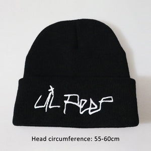 Lil Peep Beanie Embroidery Repper Love Knit Cap Knitted Skullies Warm Winter Unisex Ski Hip Hop Hat
