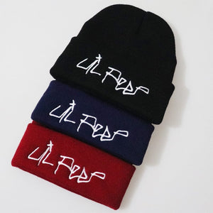 Lil Peep Beanie Embroidery Repper Love Knit Cap Knitted Skullies Warm Winter Unisex Ski Hip Hop Hat