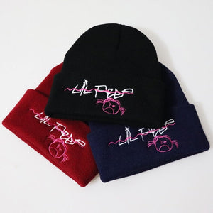 Lil Peep Beanie Embroidery Repper Love Knit Cap Knitted Skullies Warm Winter Unisex Ski Hip Hop Hat