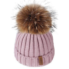 Load image into Gallery viewer, The KedStore Lotus pink / 4-10 years old Pom pom hat for Kids Ages 1-10 / Knit Beanie