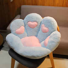 Load image into Gallery viewer, The KedStore Love Blue / 70x60cm Armchair Seat Cat Paw Cushion for Office Dinning Chair Desk Seat Backrest Pillow Office Seats Massage Cat Paw Cushion Cartoons