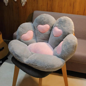 The KedStore Love Grey / 70x60cm Armchair Seat Cat Paw Cushion for Office Dinning Chair Desk Seat Backrest Pillow Office Seats Massage Cat Paw Cushion Cartoons