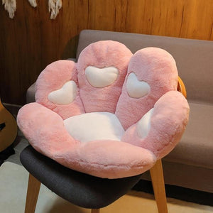 The KedStore Love Pink / 70x60cm Armchair Seat Cat Paw Cushion for Office Dinning Chair Desk Seat Backrest Pillow Office Seats Massage Cat Paw Cushion Cartoons