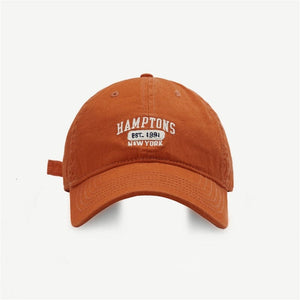 The KedStore M110-orange / Adjustable Cotton Men Women Girls Baseball Caps Solid Embroidery Cap Adjustable Baseball Hats