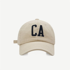 The KedStore M116-beige / Adjustable Cotton Men Women Girls Baseball Caps Solid Embroidery Cap Adjustable Baseball Hats