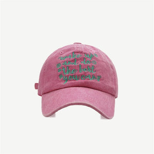 The KedStore M196-rose pink / Adjustable Cotton Men Women Girls Baseball Caps Solid Embroidery Cap Adjustable Baseball Hats