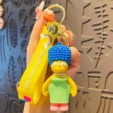 Load image into Gallery viewer, The Simpsons Keychain Cartoon Anime Figure Key Ring Phone Hanging Pendant Kawaii Holder Car Key Chain